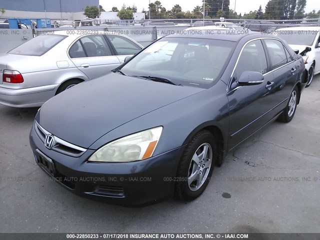 JHMCN36496C000322 - 2006 HONDA ACCORD HYBRID GRAY photo 2