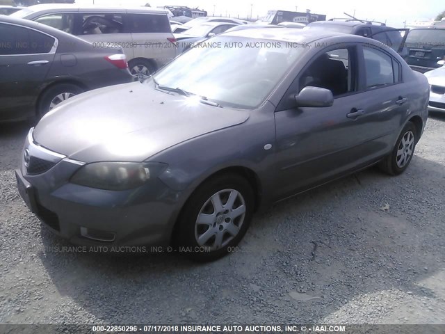 JM1BK12G581838257 - 2008 MAZDA 3 I GRAY photo 2