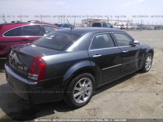 2C3LK63H38H179478 - 2008 CHRYSLER 300C BLUE photo 4