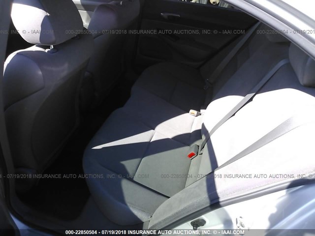 1HGFA16578L071014 - 2008 HONDA CIVIC LX SILVER photo 8