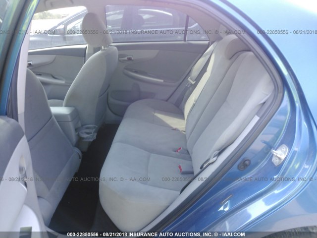 1NXBU4EE5AZ309154 - 2010 TOYOTA COROLLA S/LE/XLE BLUE photo 8