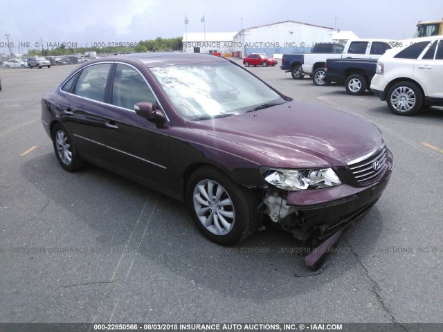 KMHFC46F48A313333 - 2008 HYUNDAI AZERA SE/LIMITED BURGUNDY photo 1