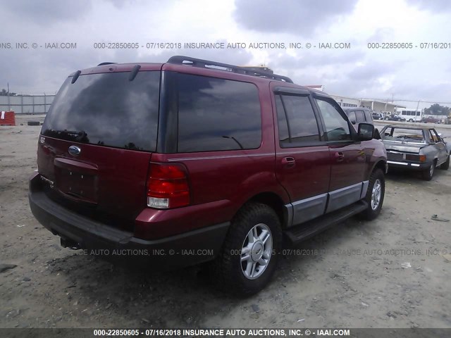 1FMPU16535LA59105 - 2005 FORD EXPEDITION XLT RED photo 4