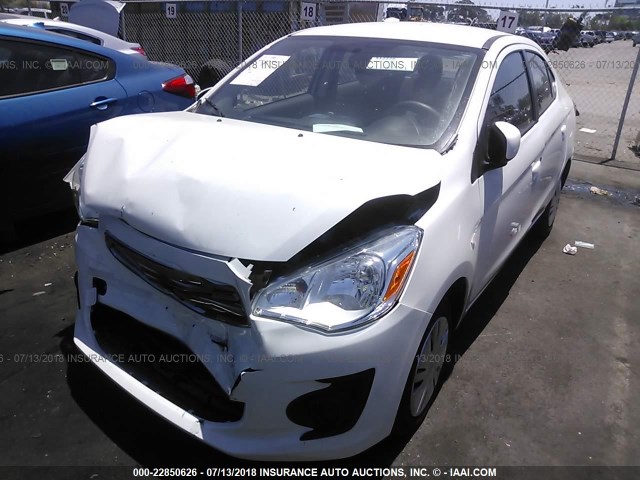 ML32F3FJ5HHF09965 - 2017 MITSUBISHI MIRAGE G4 ES თეთრი ფოტო 2