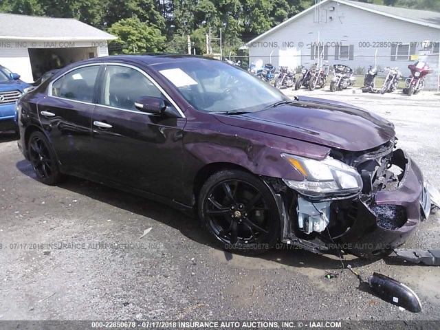 1N4AA5AP4EC479514 - 2014 NISSAN MAXIMA S/SV PURPLE photo 1