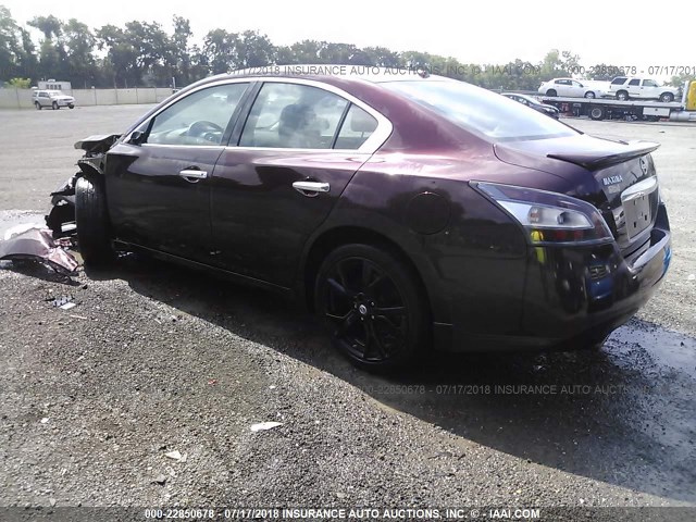 1N4AA5AP4EC479514 - 2014 NISSAN MAXIMA S/SV PURPLE photo 3