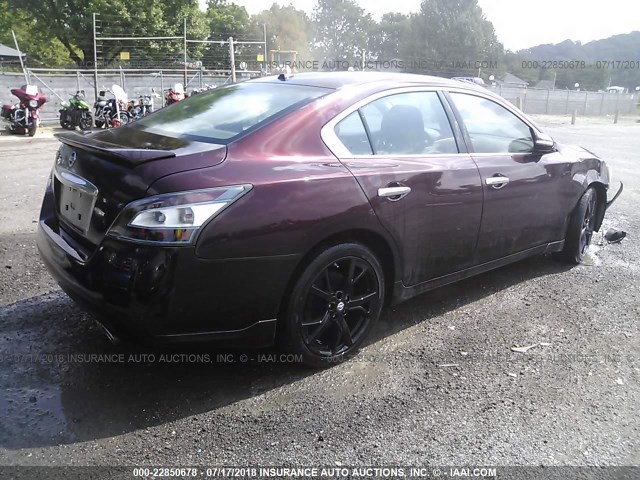 1N4AA5AP4EC479514 - 2014 NISSAN MAXIMA S/SV PURPLE photo 4