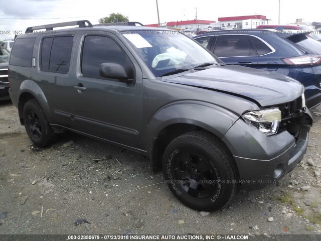 5N1AR18U25C754963 - 2005 NISSAN PATHFINDER LE/SE/XE GRAY photo 1