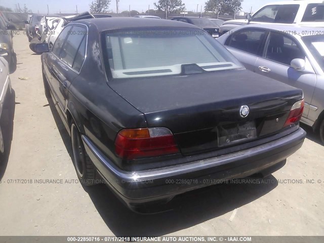 WBAGJ8324WDM18650 - 1998 BMW 740 IL BLACK photo 3