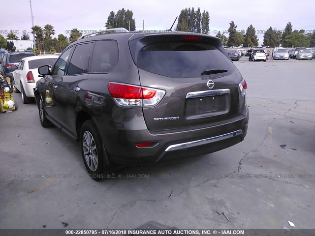 5N1AR2MN6GC652427 - 2016 NISSAN PATHFINDER S/SV/SL/PLATINUM GRAY photo 3