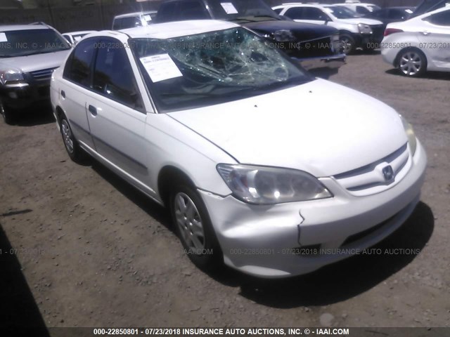 1HGES16354L024162 - 2004 HONDA CIVIC DX VP WHITE photo 1