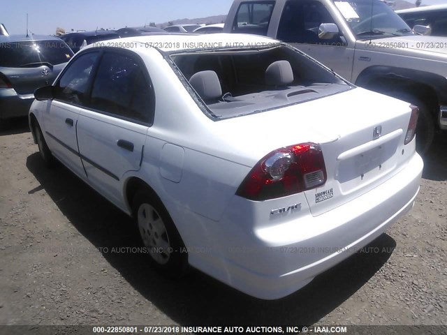 1HGES16354L024162 - 2004 HONDA CIVIC DX VP WHITE photo 3