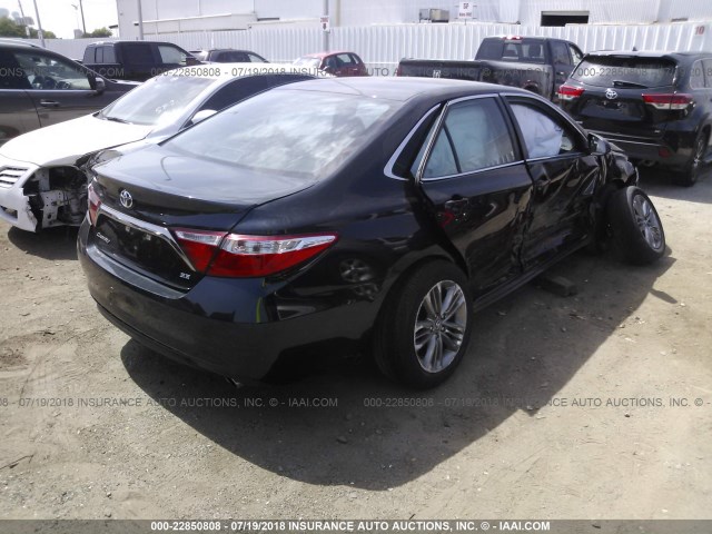 4T1BF1FK6GU238505 - 2016 TOYOTA CAMRY LE/XLE/SE/XSE BLACK photo 4