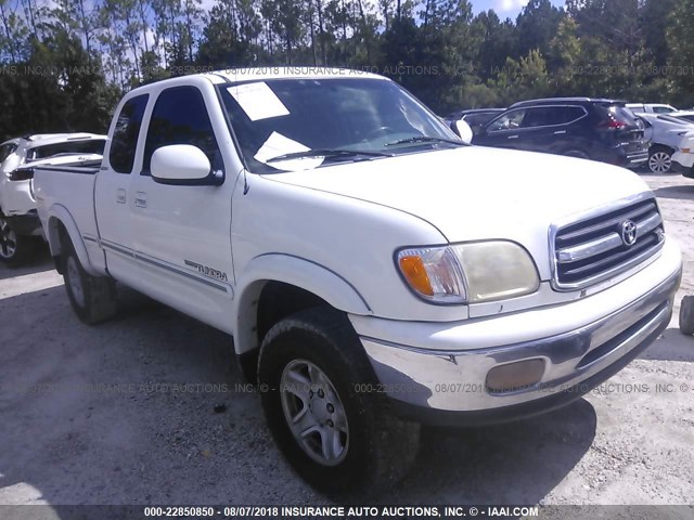 5TBBT48101S190930 - 2001 TOYOTA TUNDRA ACCESS CAB LIMITED WHITE photo 1