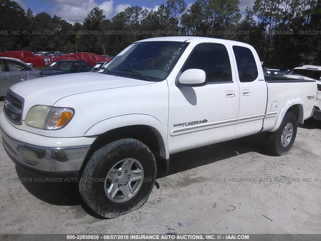 5TBBT48101S190930 - 2001 TOYOTA TUNDRA ACCESS CAB LIMITED WHITE photo 2