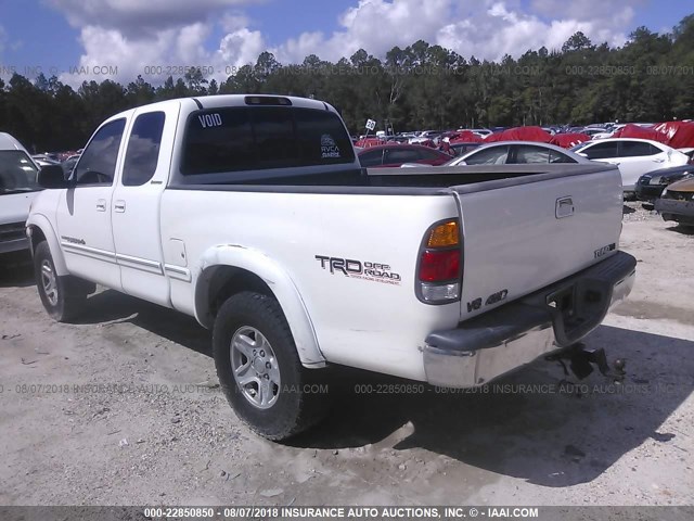 5TBBT48101S190930 - 2001 TOYOTA TUNDRA ACCESS CAB LIMITED WHITE photo 3