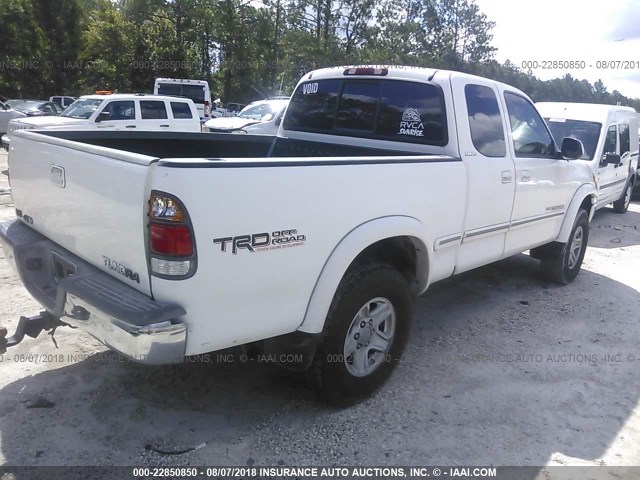 5TBBT48101S190930 - 2001 TOYOTA TUNDRA ACCESS CAB LIMITED WHITE photo 4