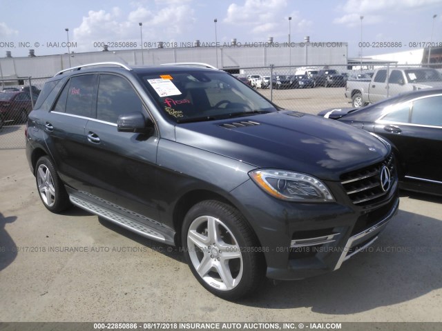 4JGDA5HB3EA411827 - 2014 MERCEDES-BENZ ML 350 4MATIC GRAY photo 1