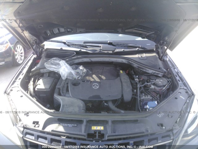 4JGDA5HB3EA411827 - 2014 MERCEDES-BENZ ML 350 4MATIC GRAY photo 10