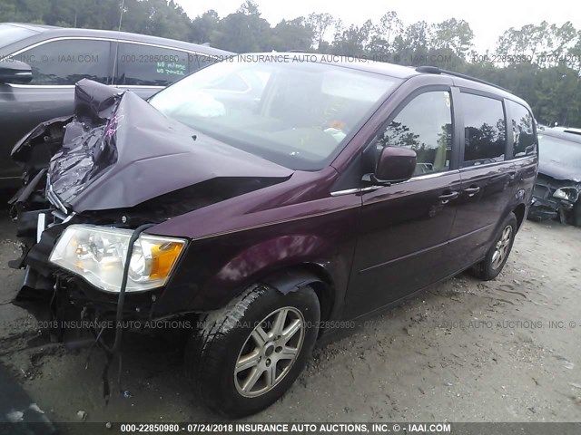 2A8HR54P58R721535 - 2008 CHRYSLER TOWN & COUNTRY TOURING BURGUNDY photo 2