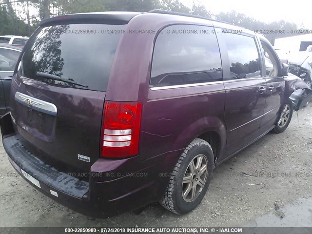 2A8HR54P58R721535 - 2008 CHRYSLER TOWN & COUNTRY TOURING BURGUNDY photo 4