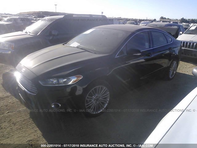 3FA6P0LU1ER366843 - 2014 FORD FUSION SE HYBRID BLACK photo 2