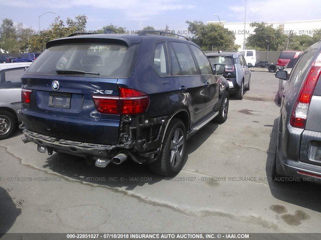 5UXZW0C54BL658238 - 2011 BMW X5 XDRIVE35D BLUE photo 4