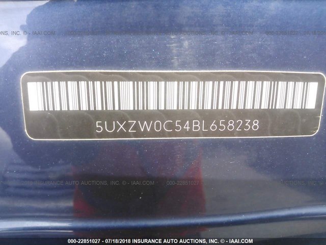 5UXZW0C54BL658238 - 2011 BMW X5 XDRIVE35D BLUE photo 9