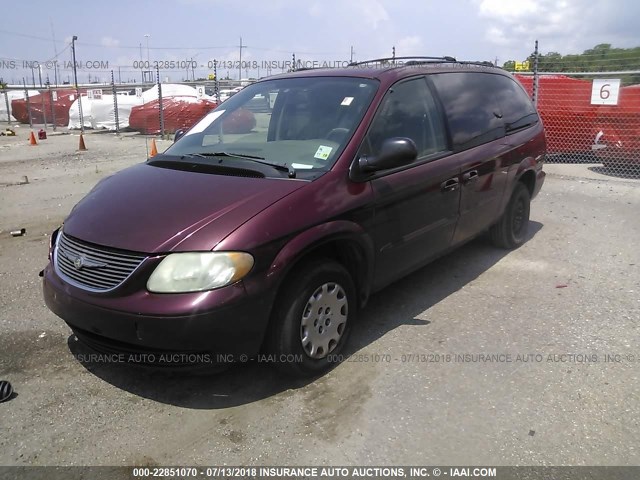 2C4GP44333R185211 - 2003 CHRYSLER TOWN & COUNTRY LX MAROON photo 2