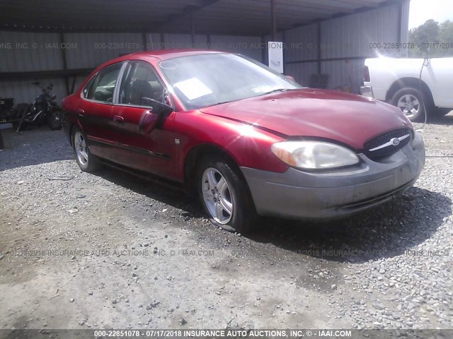 1FAFP56S5YG246028 - 2000 FORD TAURUS SEL RED photo 1