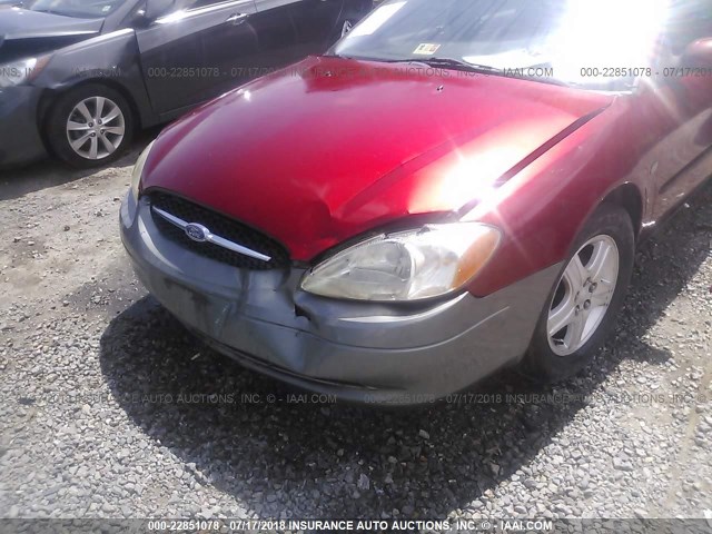 1FAFP56S5YG246028 - 2000 FORD TAURUS SEL RED photo 6