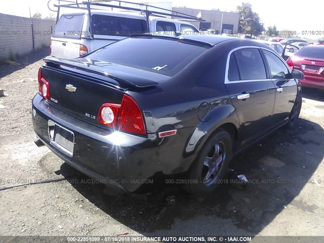1G1ZG57B98F200707 - 2008 CHEVROLET MALIBU LS შავი ფოტო 4