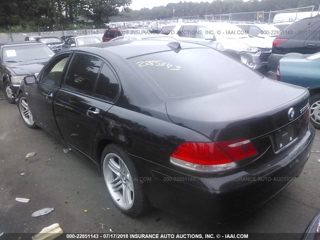 WBAHN83518DT80784 - 2008 BMW 750 LI BLACK photo 3