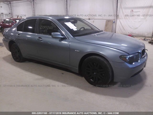 WBAGL63473DP66504 - 2003 BMW 745 I BLUE photo 1