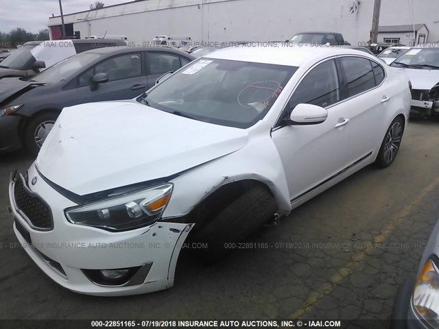 KNALN4D78E5126756 - 2014 KIA CADENZA PREMIUM/LIMITED WHITE photo 2