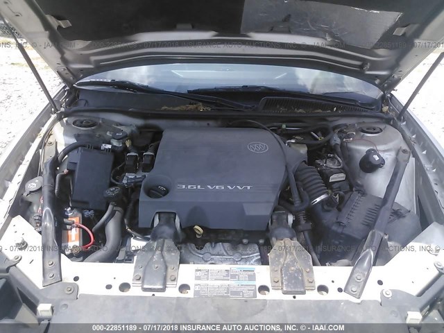 2G4WE587471137740 - 2007 BUICK LACROSSE CXS SILVER photo 10