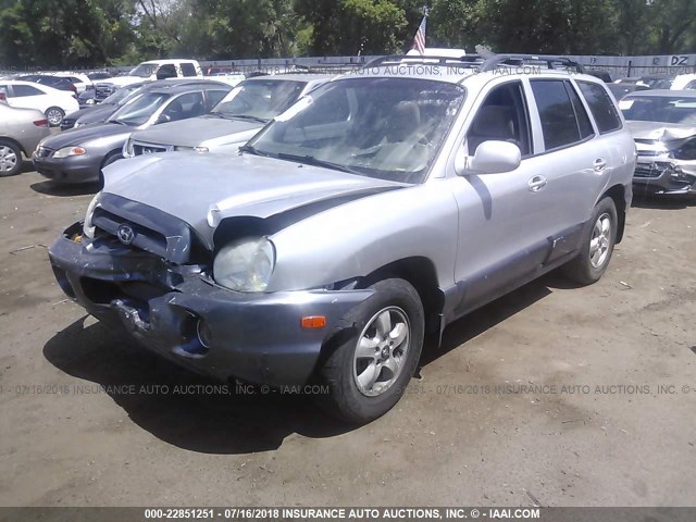 KM8SC13D55U952671 - 2005 HYUNDAI SANTA FE GLS/LX SILVER photo 2