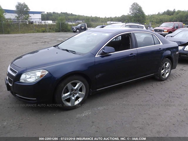 1G1ZC5EB2AF273812 - 2010 CHEVROLET MALIBU 1LT 蓝色 照片 2