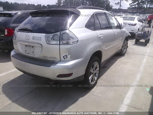 JTJHW31U860011886 - 2006 LEXUS RX 400 SILVER photo 4