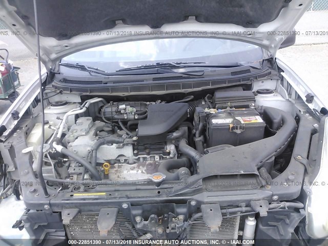 JN8AS58V48W131764 - 2008 NISSAN ROGUE S/SL SILVER photo 10