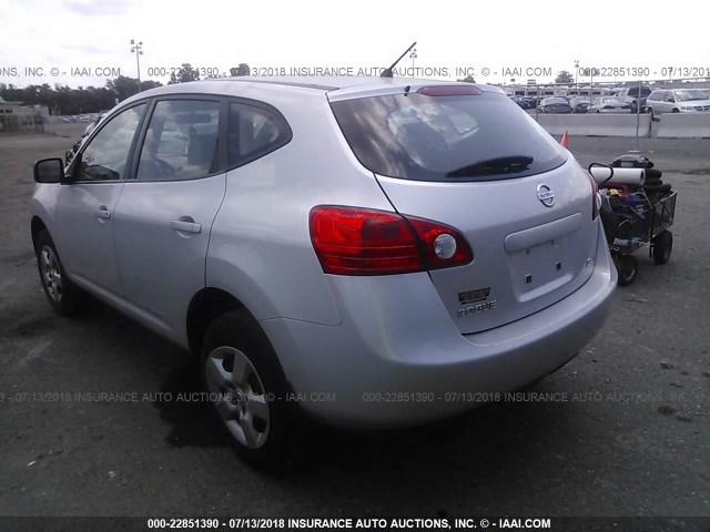 JN8AS58V48W131764 - 2008 NISSAN ROGUE S/SL SILVER photo 3