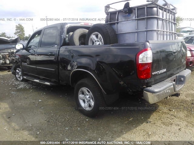 5TBET34175S489768 - 2005 TOYOTA TUNDRA DOUBLE CAB SR5 BLACK photo 3