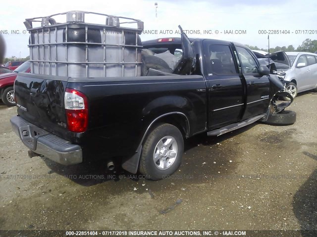 5TBET34175S489768 - 2005 TOYOTA TUNDRA DOUBLE CAB SR5 BLACK photo 4