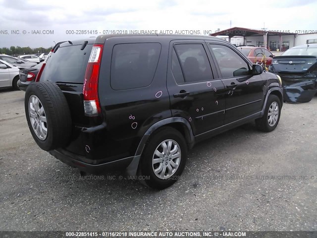 JHLRD78935C056062 - 2005 HONDA CR-V SE/EX BLACK photo 4