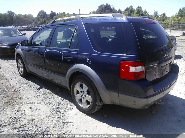 1FMDK05185GA01811 - 2005 FORD FREESTYLE SEL BLUE photo 3