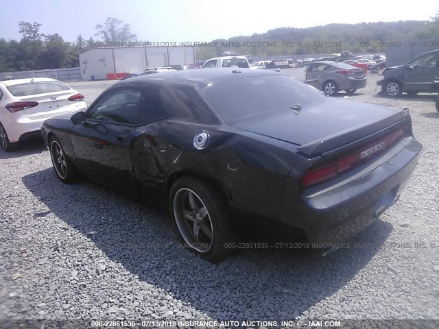 2B3LJ74W69H527424 - 2009 DODGE CHALLENGER SRT-8 BLACK photo 3