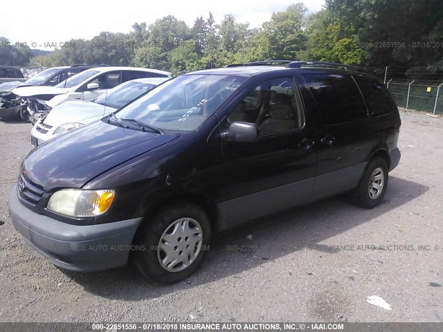 4T3ZF13C33U555543 - 2003 TOYOTA SIENNA LE/XLE MAROON photo 2