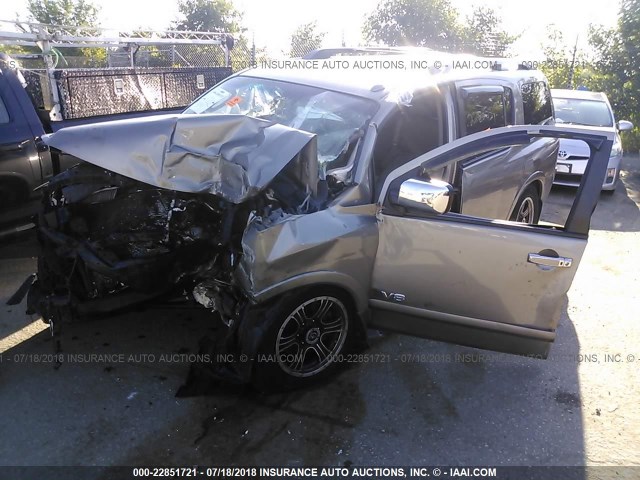 5N1BA08D08N629524 - 2008 NISSAN ARMADA SE/LE TAN photo 2