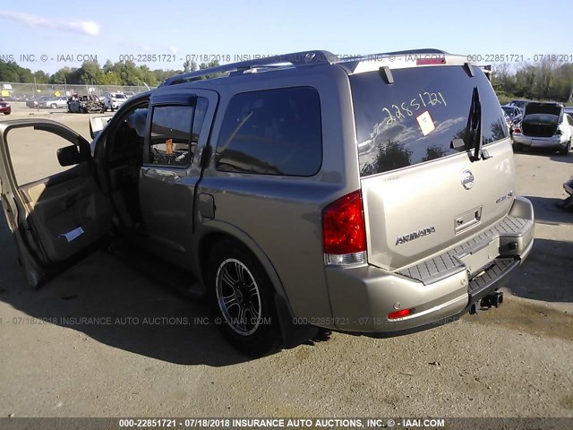 5N1BA08D08N629524 - 2008 NISSAN ARMADA SE/LE TAN photo 3