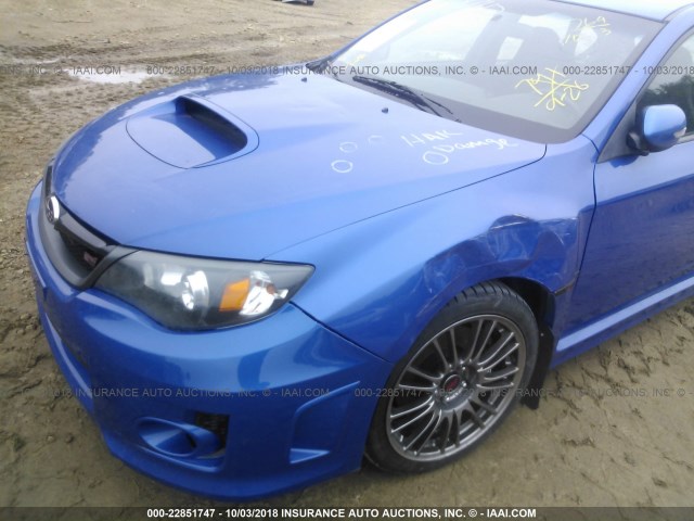 JF1GR8H64BL833464 - 2011 SUBARU IMPREZA WRX STI BLUE photo 6